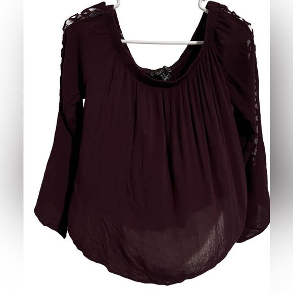 Open neck/Elastic Neckline Hang Blouse - Picture 4 of 5